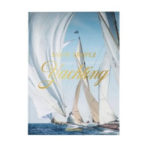 Cover of the book "Saint-Tropez Yachting" featuring sailing yachts on the water under a clear sky—a perfect addition to your collection of decorative books.