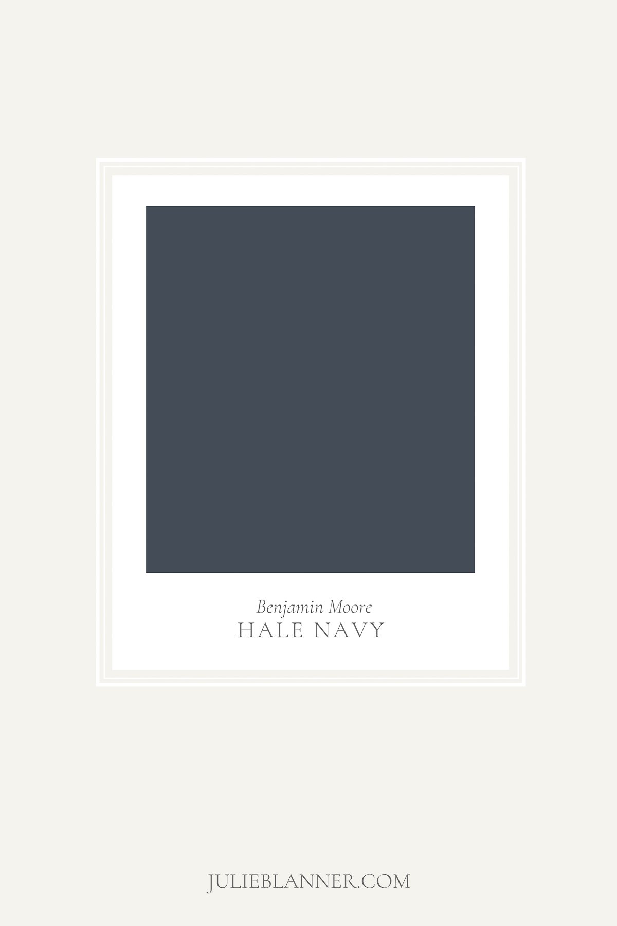 A graphic featuring a paint card for Benjamin Moore Hale navy, a deck paint color.