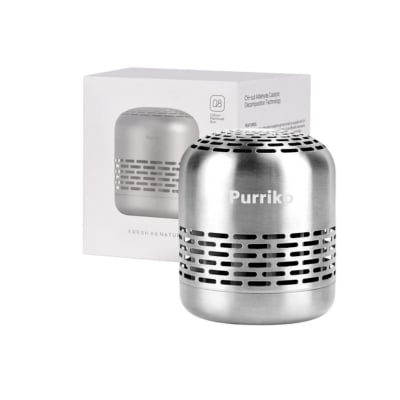 Stainless steel kitchen gadgets air purifier and its packaging with 