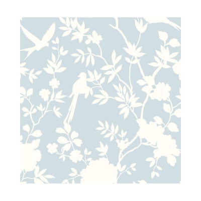 Blue and white floral bird Amazon wallpaper.