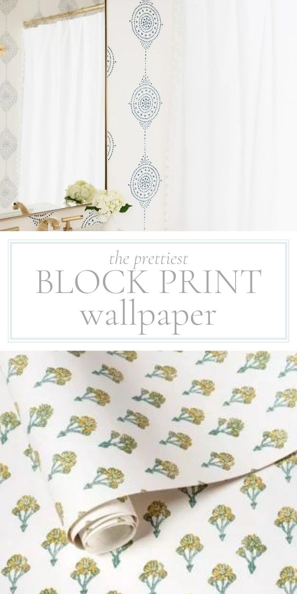 block print wallpaper pin