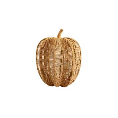 A woven faux pumpkin