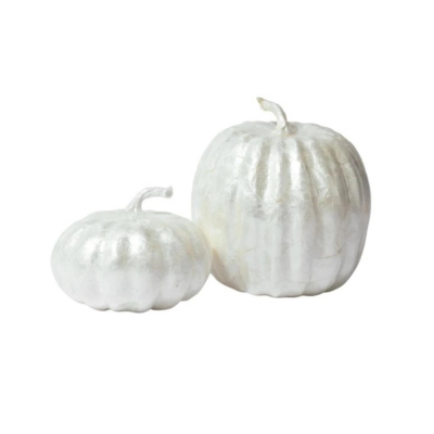 white capiz shell faux pumpkins