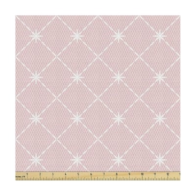 pink star pattern outdoor fabric
