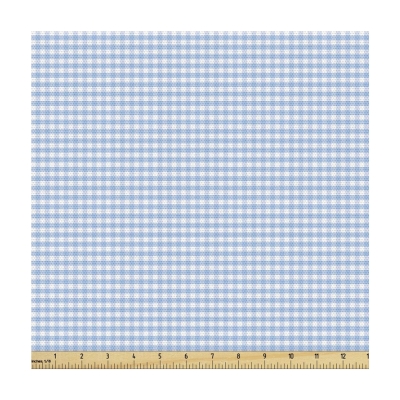 blue checked outdoor fabric