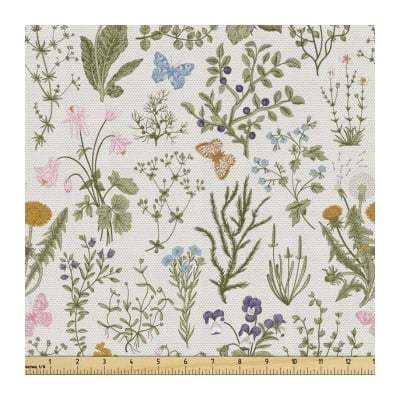 A floral botanical outdoor fabric from Amazon