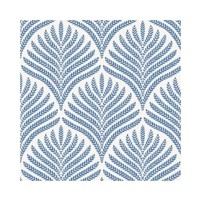 Blue and white geometric pattern featuring leaf-like shapes arranged in a repeating, symmetrical design—perfect as Amazon Wallpaper for adding a modern touch to any space.