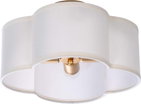 A light fixture with gold accents on prime day.