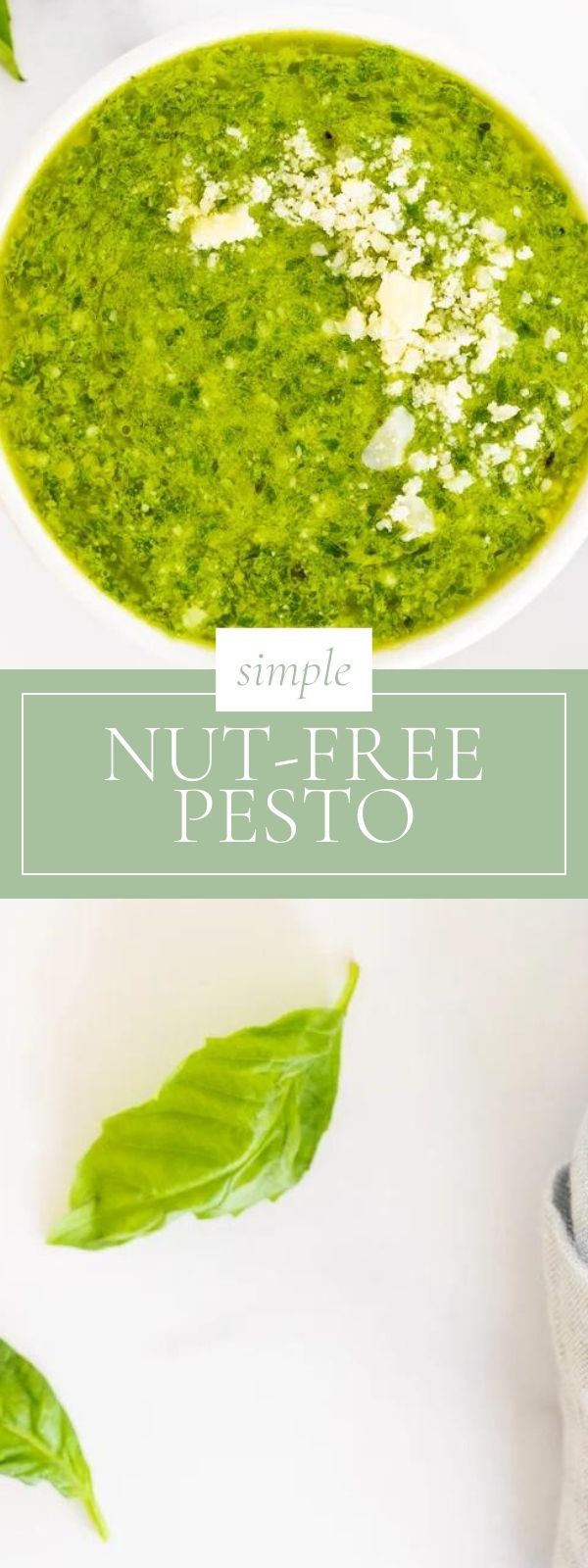 Simple nut-free soup with a touch of pesto flavor.