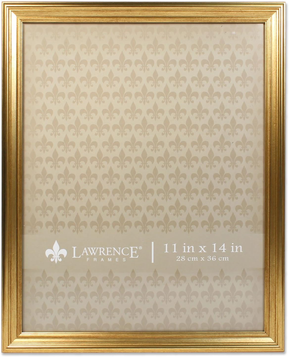 A gold frame with the word Lawrence on it, perfect for kitchen art or framed recipe display.