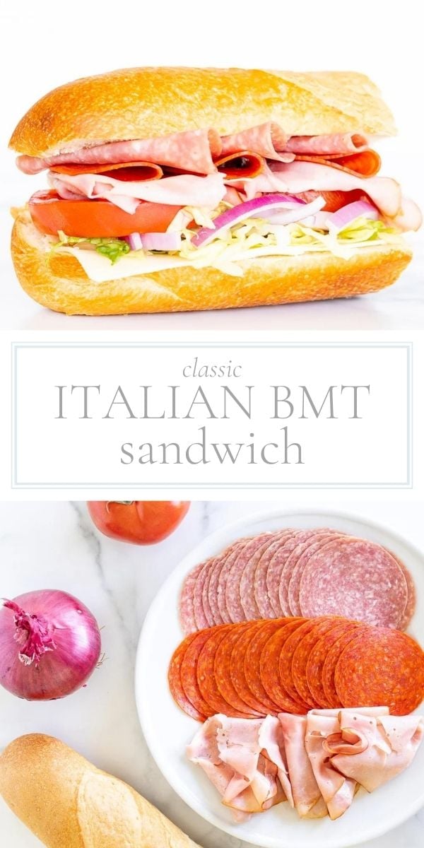 Classic Italian BMT sandwich packed with flavor and traditional ingredients.