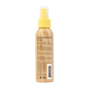 A yellow spray bottle, perfect for last-minute Easter basket fillers, features a label on the back detailing product information and usage instructions.