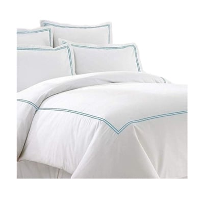 A white comforter set with a similar Serena and Lily look for less.