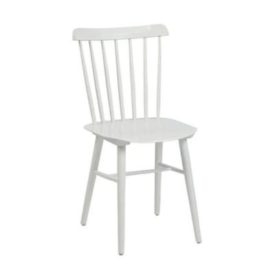 Get the serena and lily look with this white wooden chair on a white background.