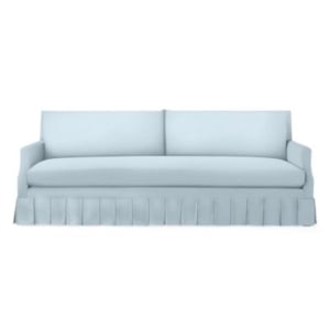 blue pleated sofa