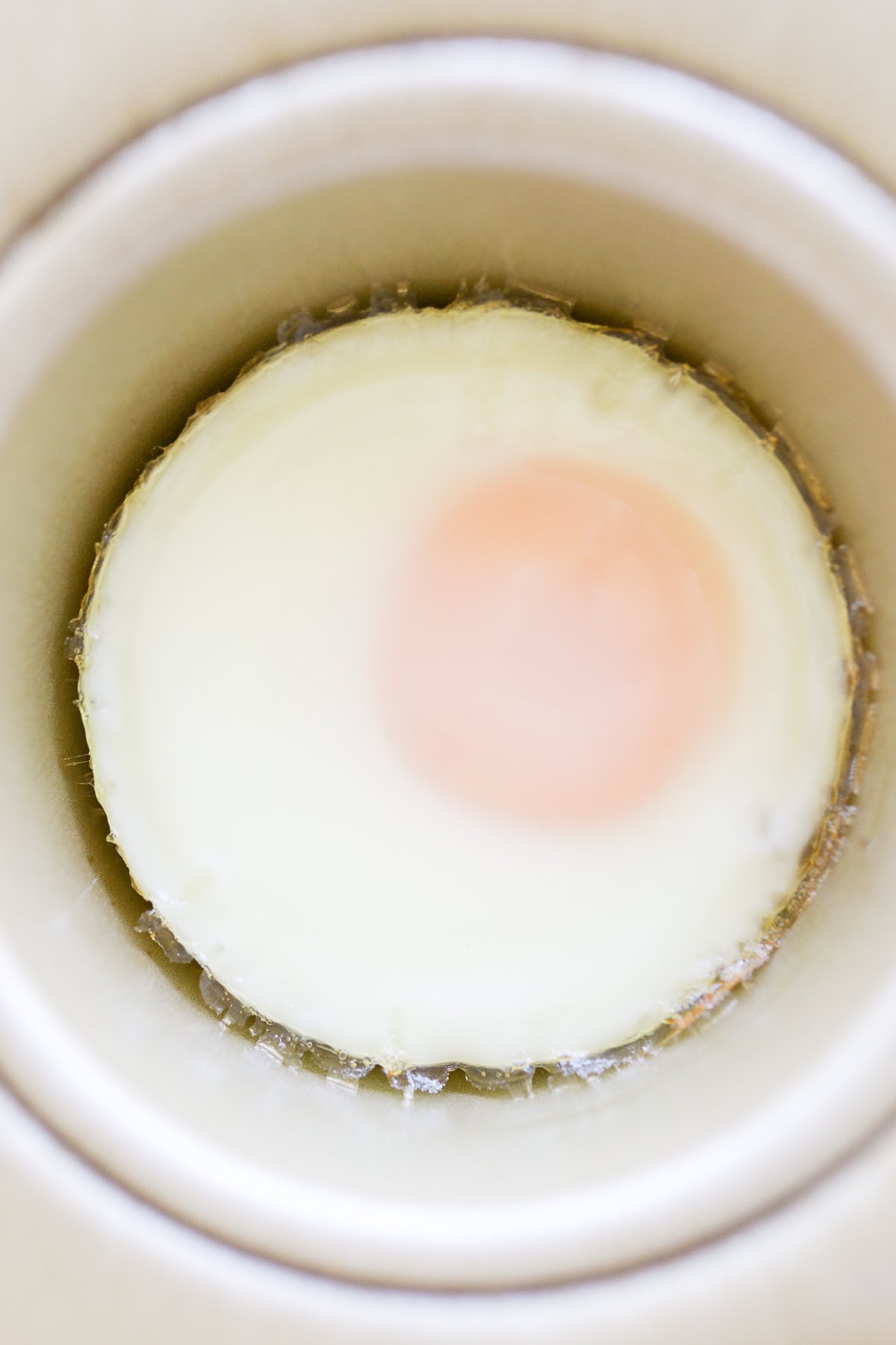 Close-up of a baked muffin pan egg