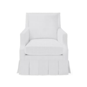 white pleated chair