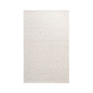 A rectangular, light beige area rug with a simple, solid design is displayed on a white background—perfect for any space and easy to match using our handy rug size guide.