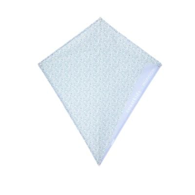 A light blue diamond-shaped kite with a subtle white pattern and a white edge on one side, perfect as a fun addition to Easter basket fillers, shown against a plain white background.