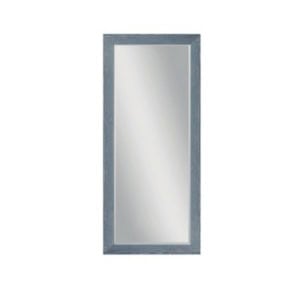 Rectangular wall mirror with a simple, dark gray wooden frame.