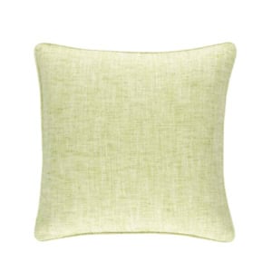 Square light green throw pillow.
