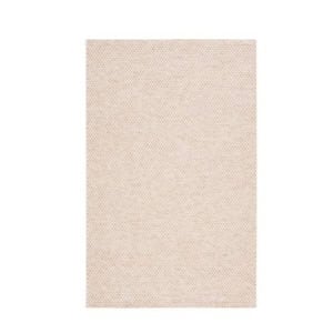 Rectangular rug with a light beige, fine-textured weave.